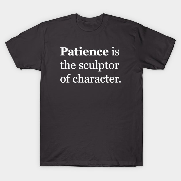 Patience Is The Sculptor Of Character T-Shirt by Magicform